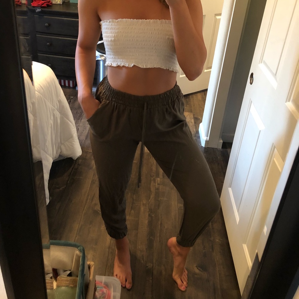 Olive green joggers